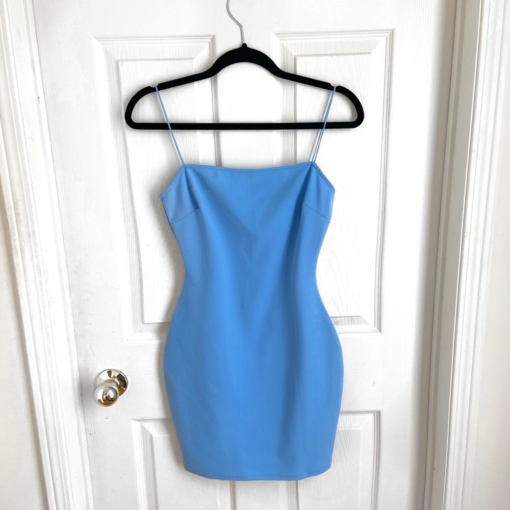 Simple Blue Mini Dress